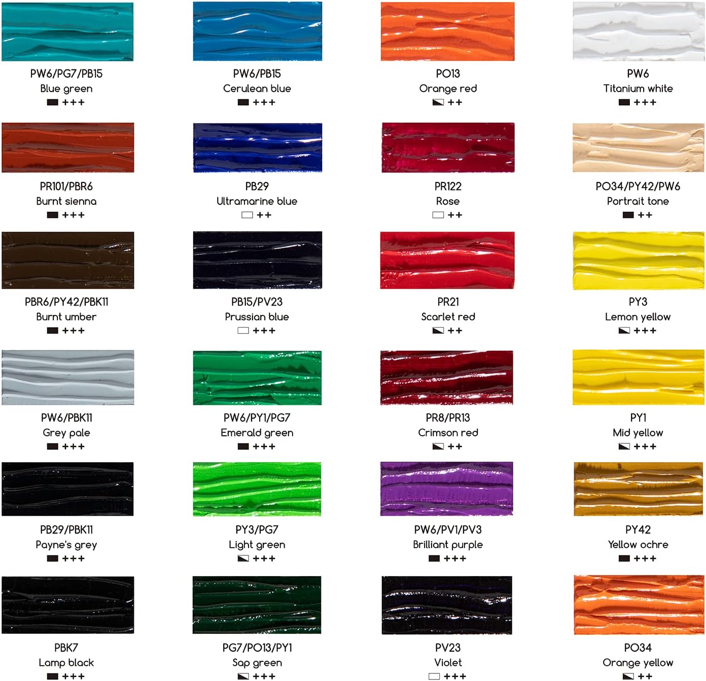 MEEDEN NonToxic Oil Paint Set 24 Vibrant Colors for Canvas Painting